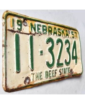 Americká SPZ Nebraska 1957 The Beef State 11-3234