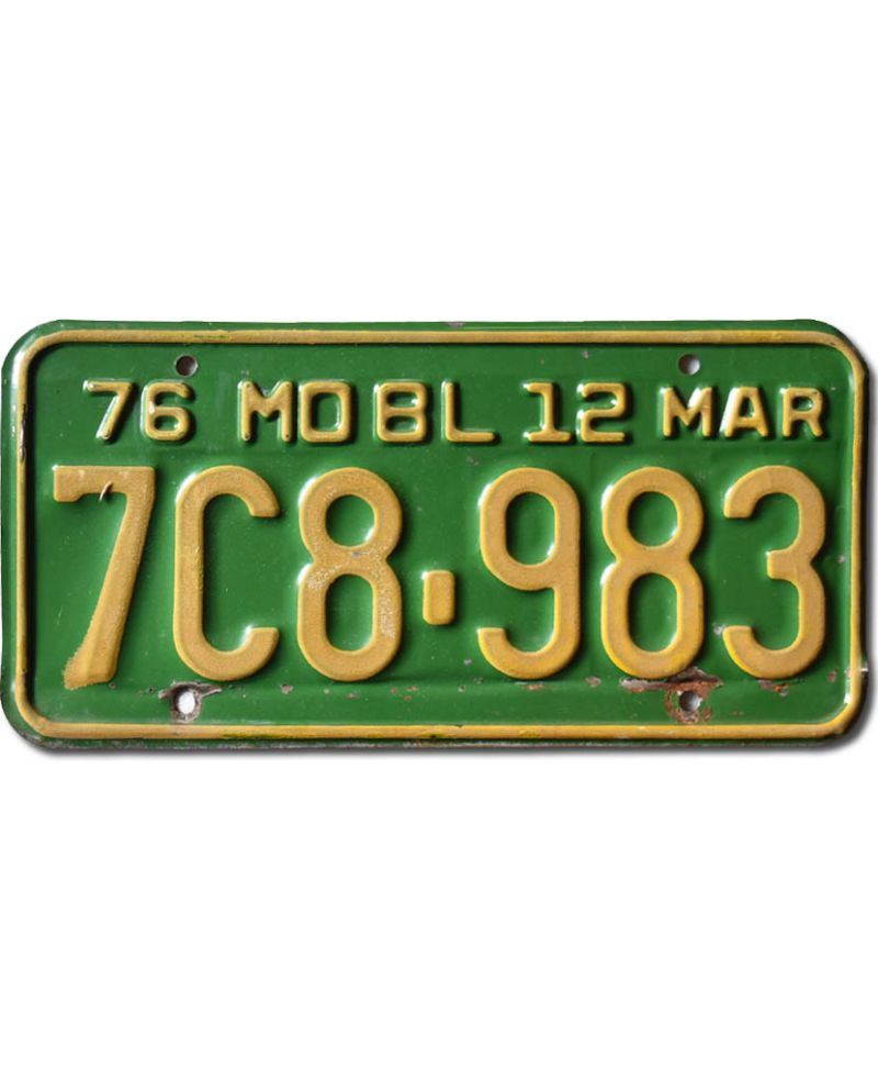 Tablica rejestracyjna USA Missouri 1976 Beyond Local Truck 7C8-983