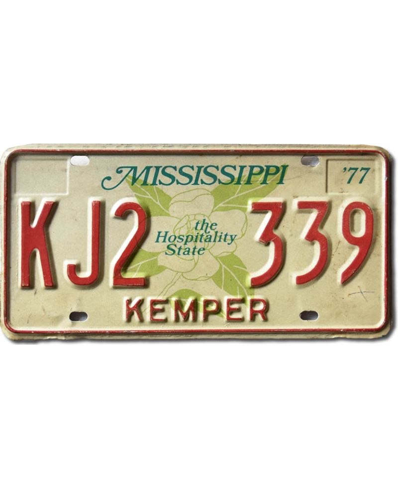 Tablica rejestracyjna USA Mississippi Kemper Hospitality KJ2-339