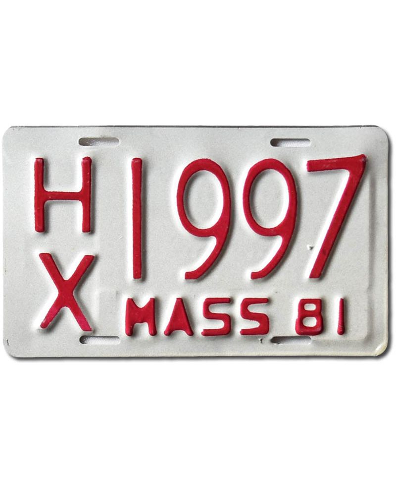 Motocyklowa Tablica Rejestracyjna USA Massachusetts 1981 HK 1997