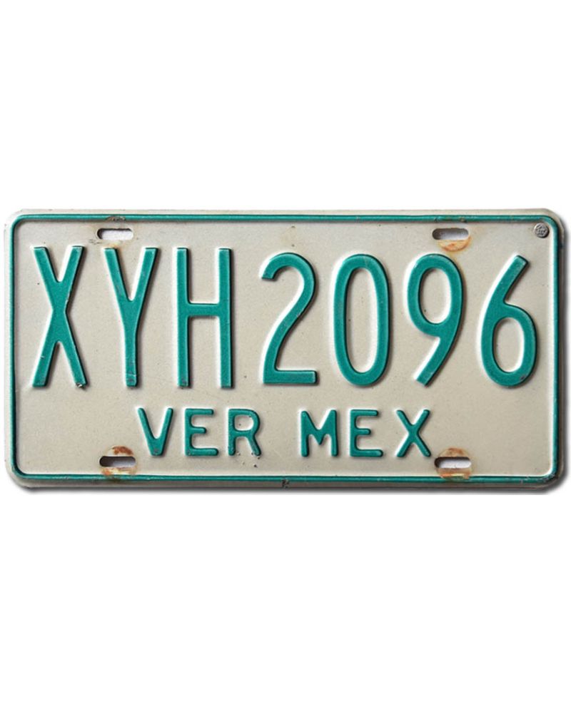 Meksykańska tablica rejestracyjna Veracruz 1992 XYH 2096