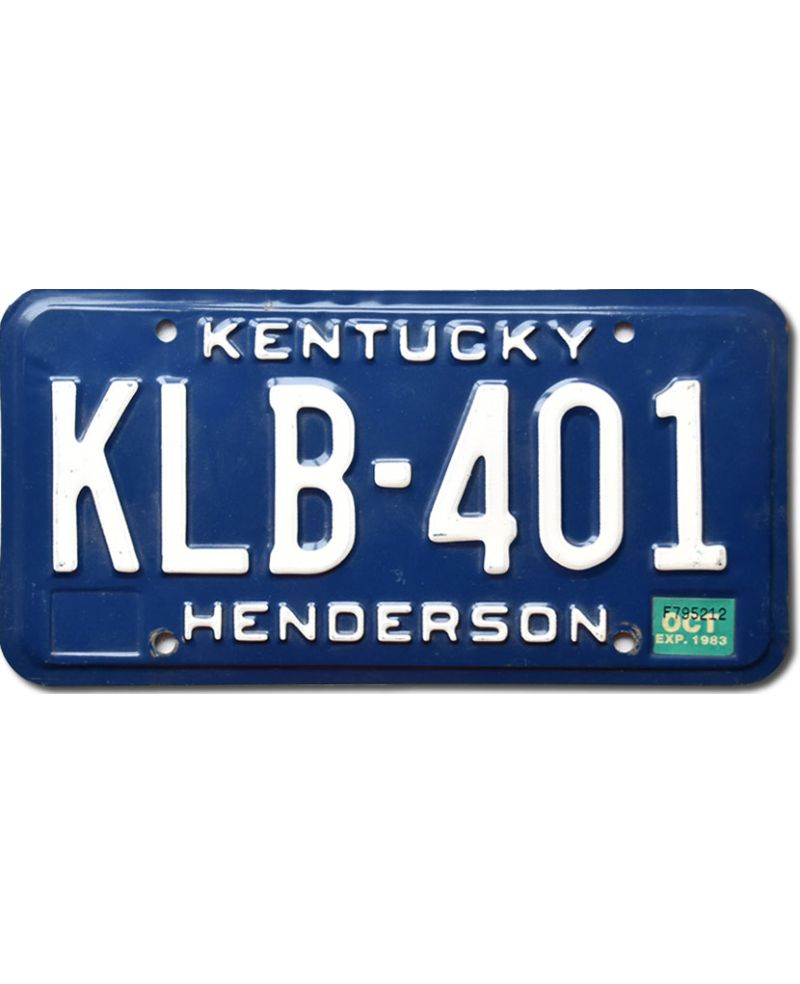 Tablica rejestracyjna USA Kentucky 1983 Henderson KLB-401