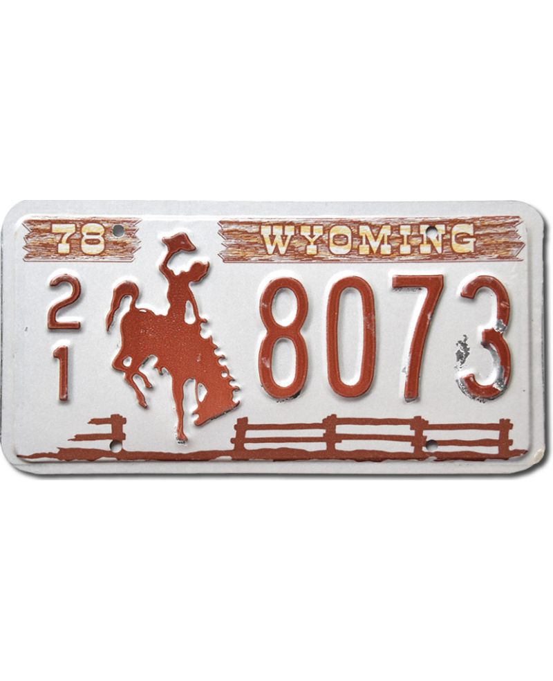 Americká SPZ Wyoming Fence Brown 21-8073