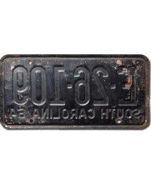 Tablica rejestracyjna USA South Carolina 1964 Black E.26.109