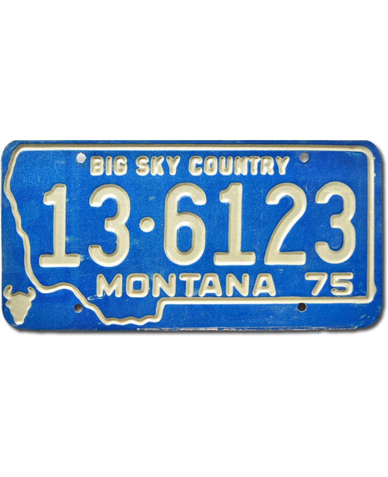 Tablica rejestracyjna USA Montana 1975 Big Sky Country 13-6123
