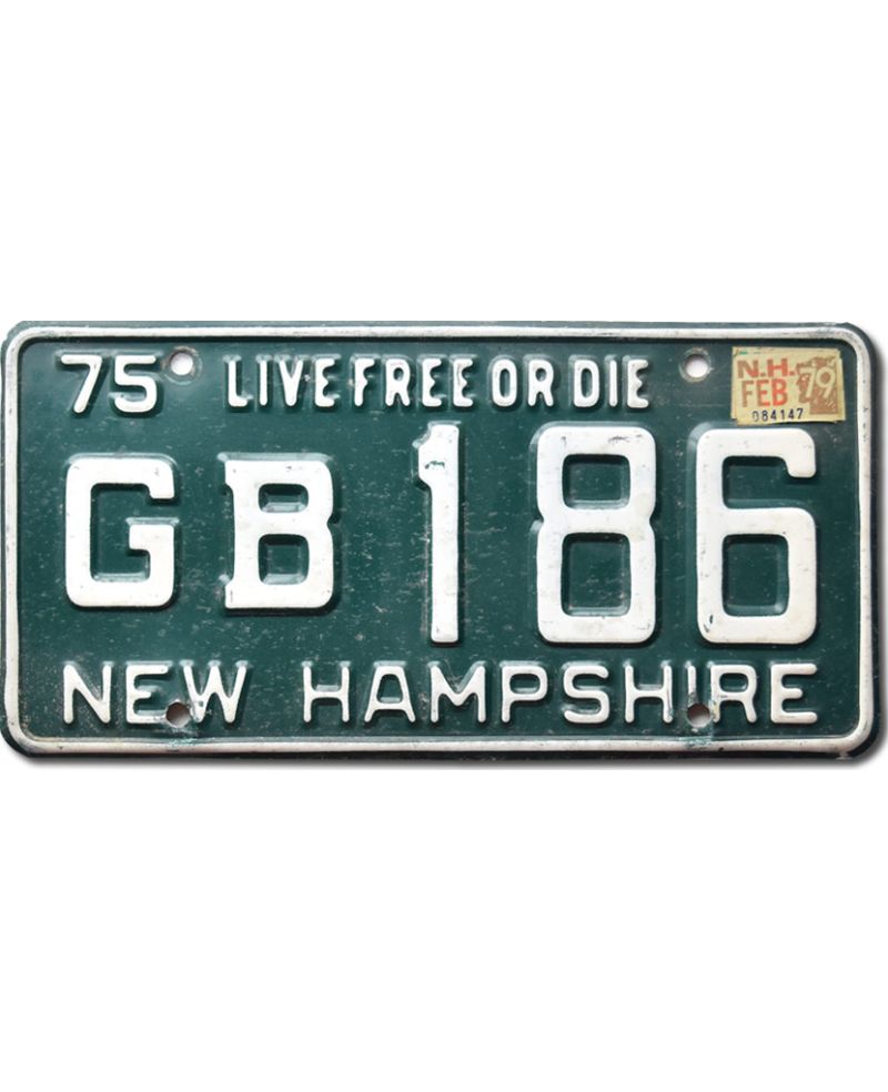 Americká SPZ New Hampshire 1975 Live Free GB186