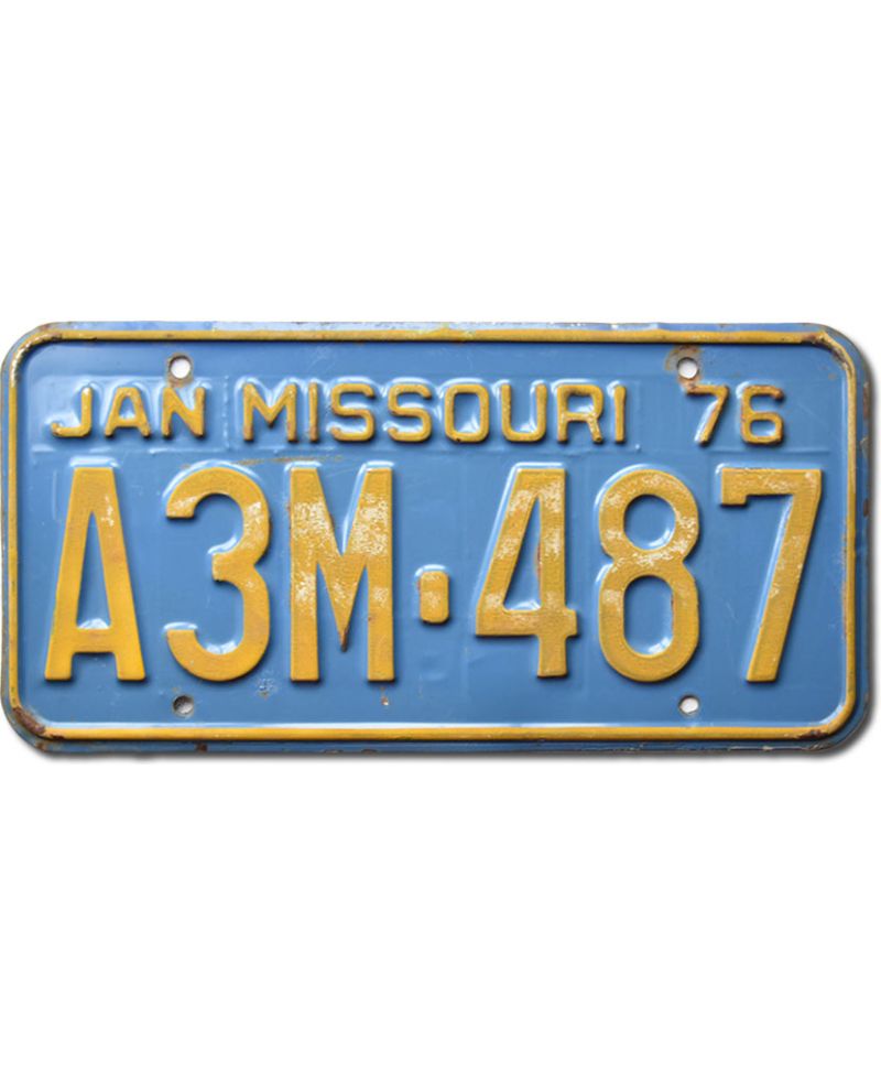 Tablica rejestracyjna USA Missouri 1976 A3M-487