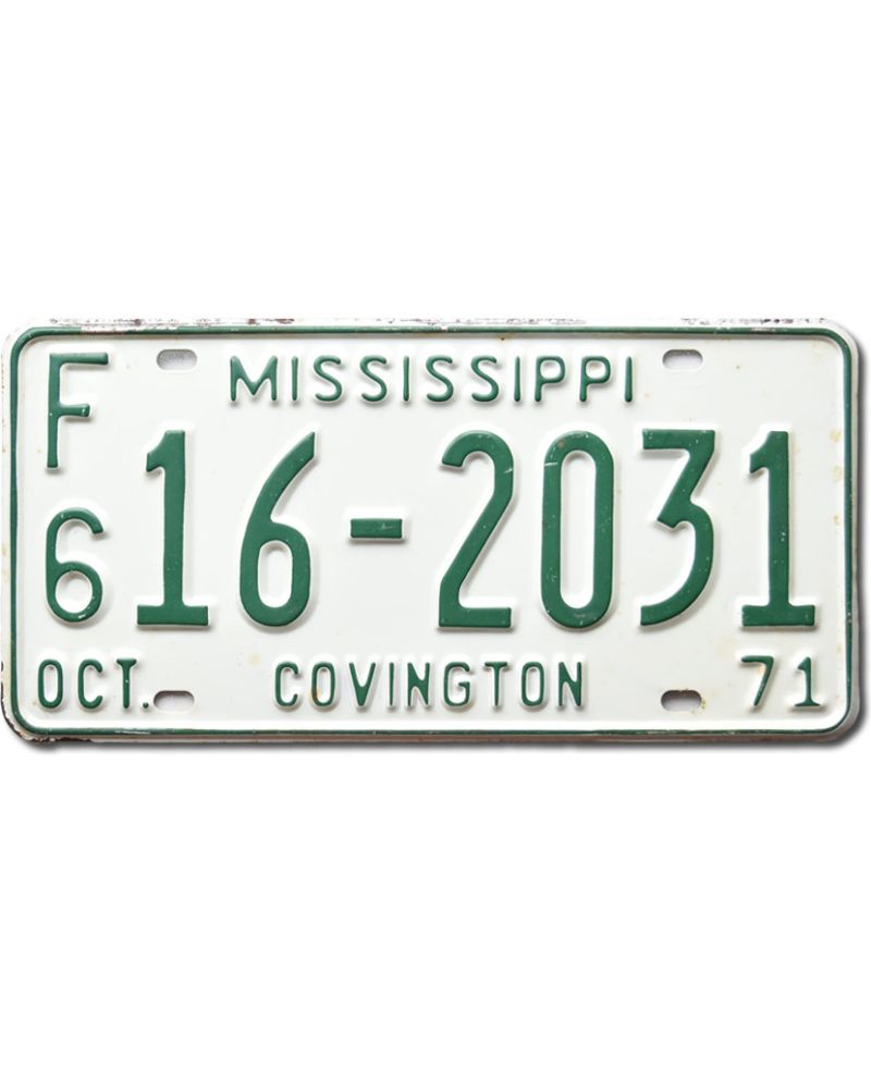 Tablica rejestracyjna USA Mississippi 1971 Farm Truck 16-2031
