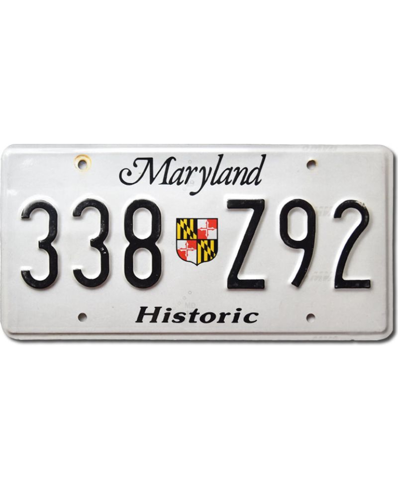 Tablica rejestracyjna USA Maryland Historic 338-Z92