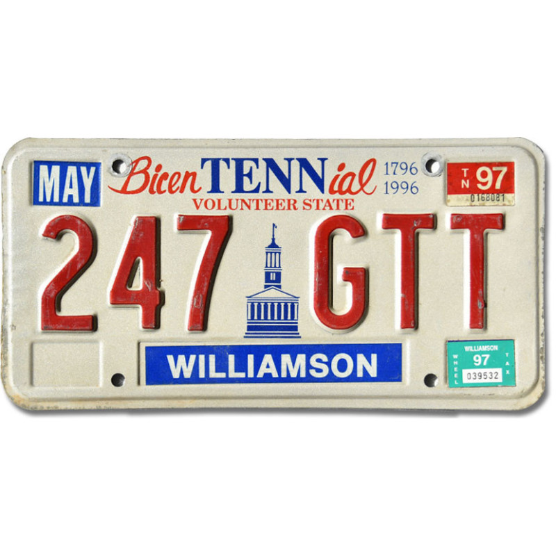 Americká SPZ Tennessee Bicentennial