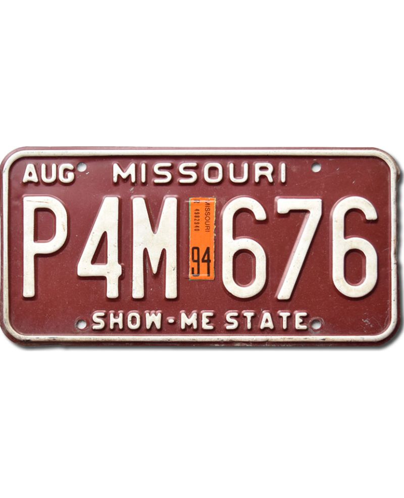 Americká SPZ Missouri 1994 Show Me P4M 676