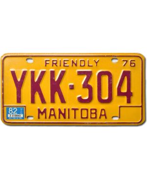 Kanadská SPZ Manitoba 1976 Friendly YKK-304