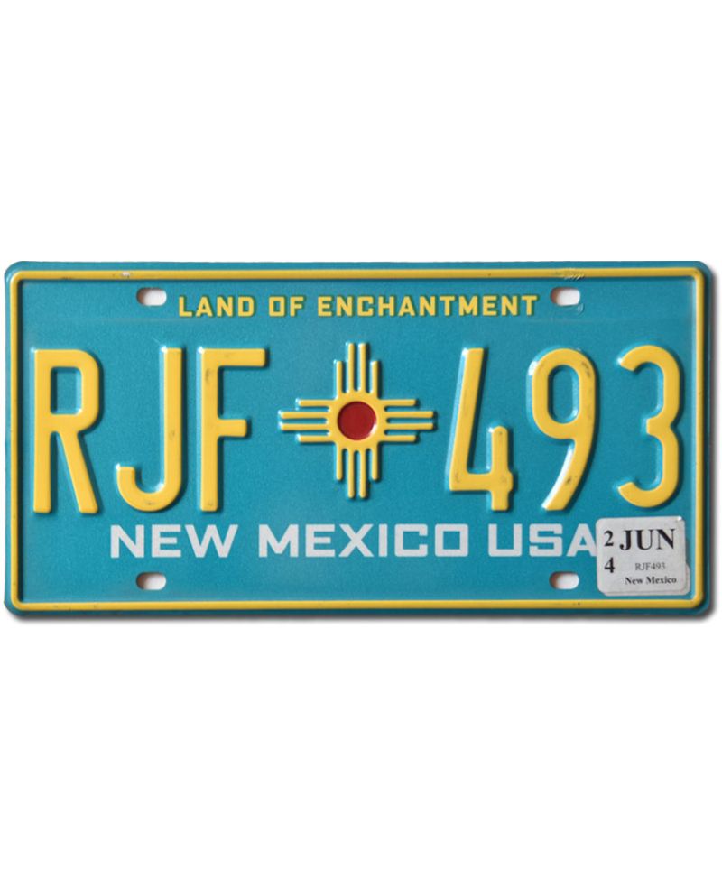 Tablica rejestracyjna USA New Mexico Blue RJF 493