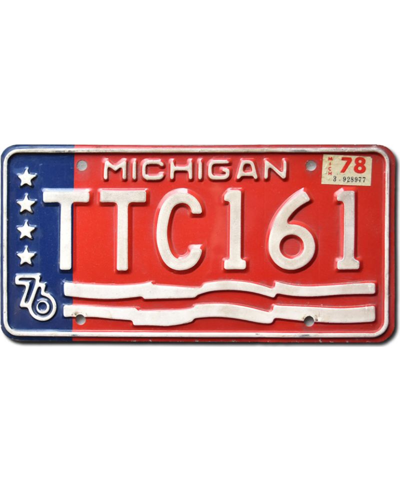 Americká SPZ Michigan 1976 Stars TTC161