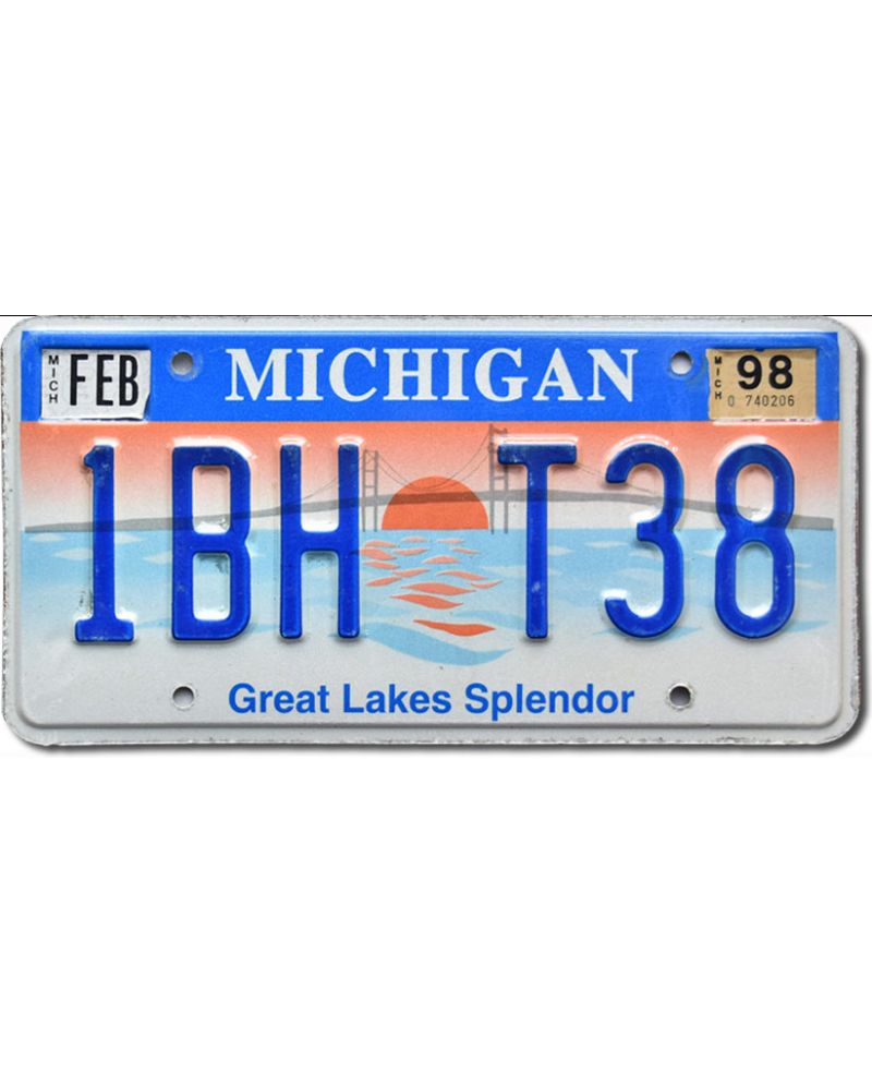 Tablica rejestracyjna USA Michigan Great Lakes Splendor 1BH 738