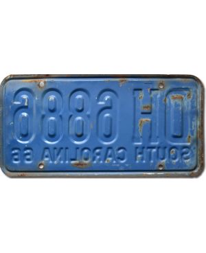 Tablica rejestracyjna USA South Carolina 1966 Blue DH 6886