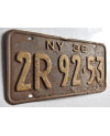Tablica rejestracyjna USA New York 1936 Black 2R 92.53