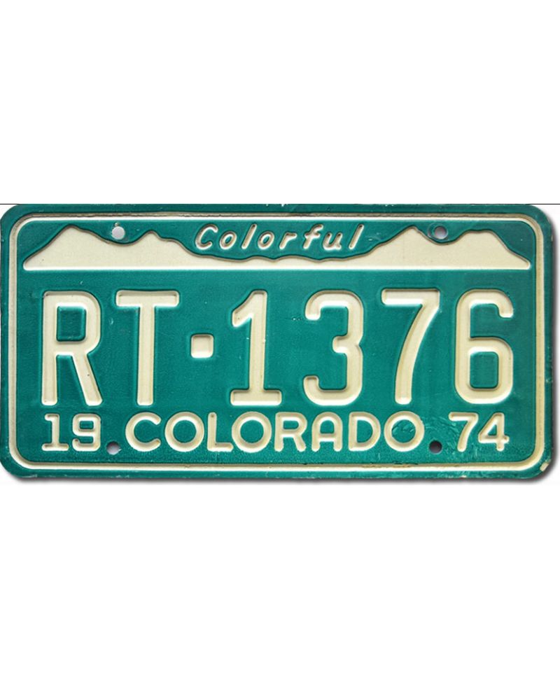 Tablica rejestracyjna USA Colorado 1974 Colorful RT-1376