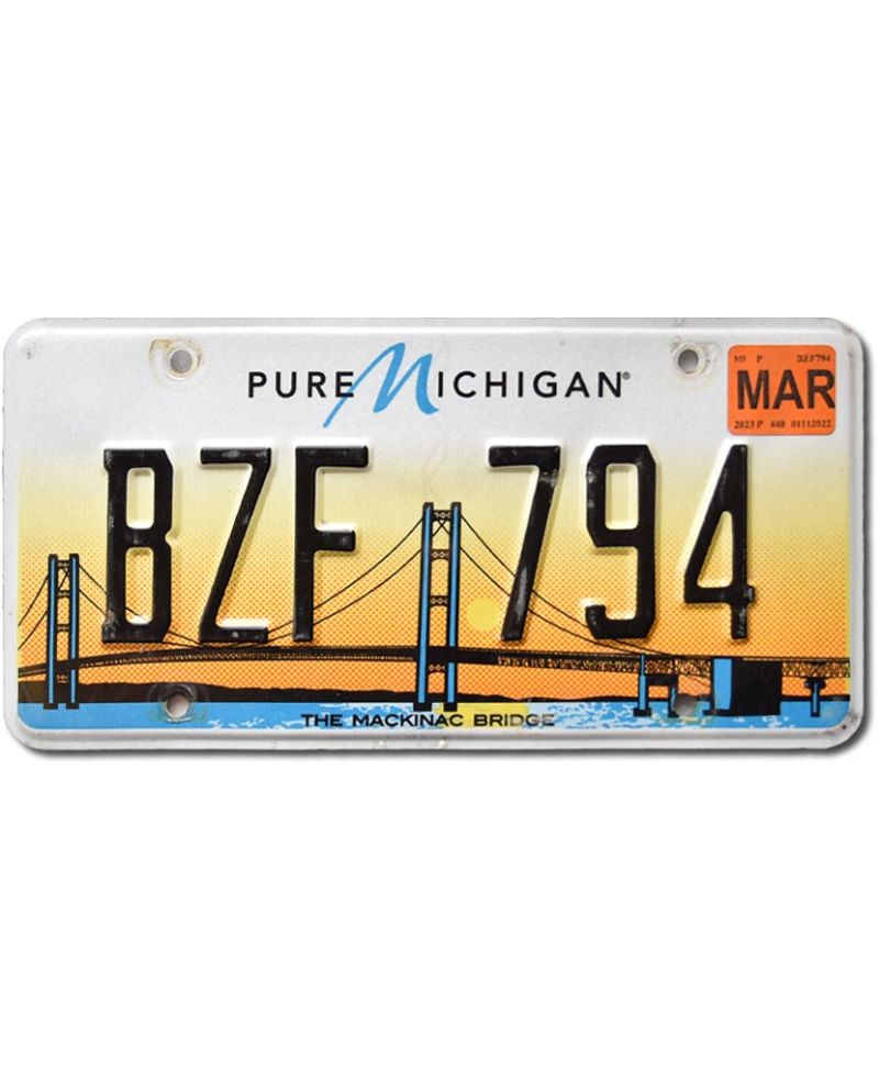 Americká SPZ Michigan Mackinac Bridge BZF 794