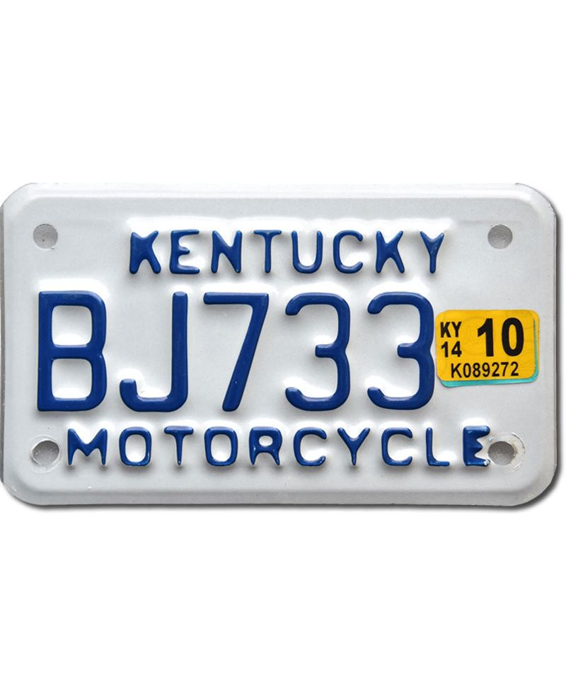 Motocyklowa Tablica Rejestracyjna USA Kentucky BJ733