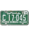 Kanadyjska tablica rejestracyjna Prince Edward Island 1975 Green C17.045