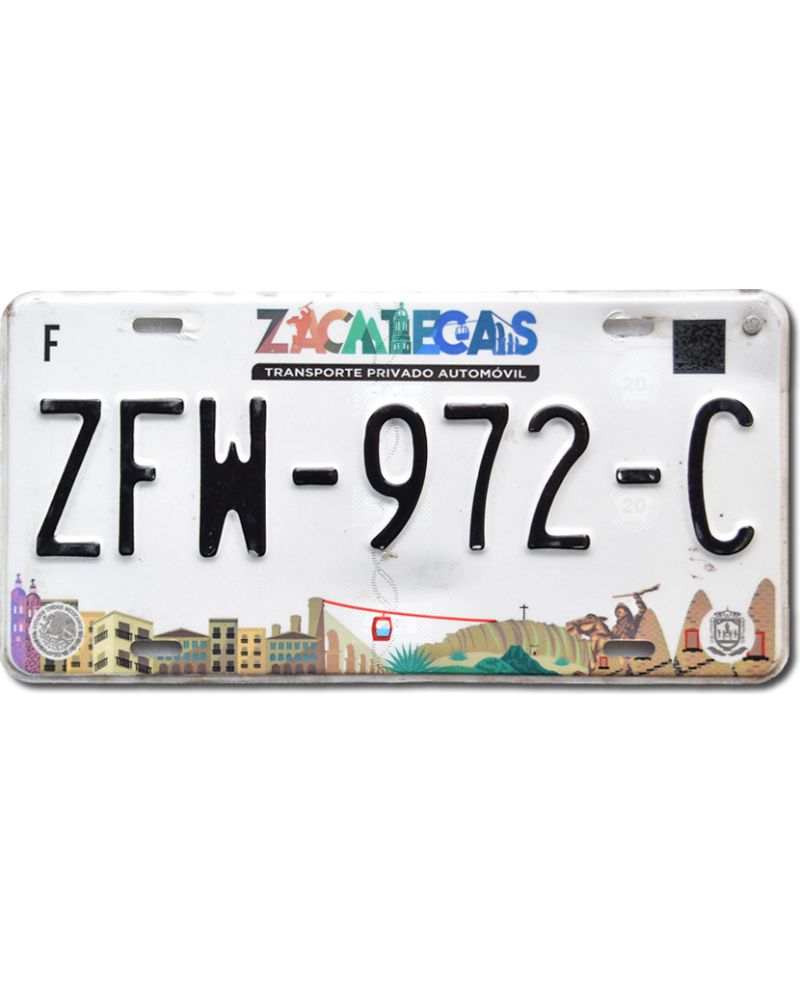 Mexická SPZ Zacatecas ZFW-972-C