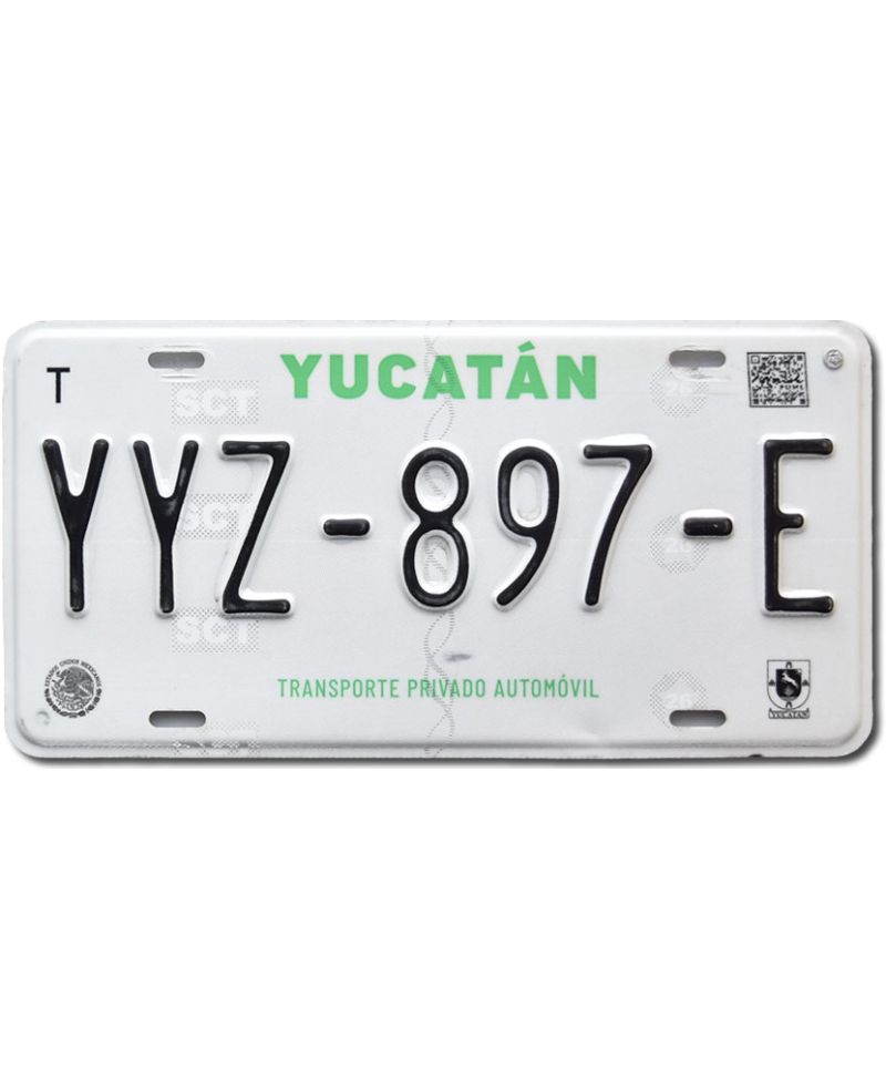 Mexická SPZ Yucatán YYZ-897-E