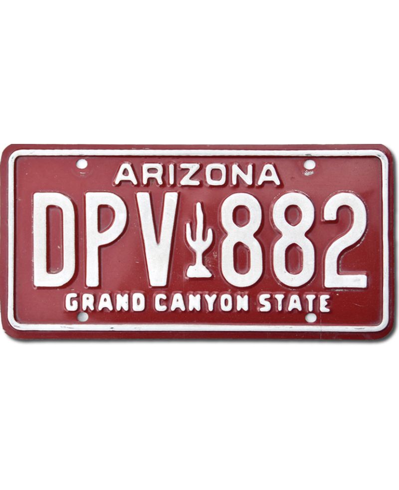 Americká SPZ Arizona Red Cactus DPV 882