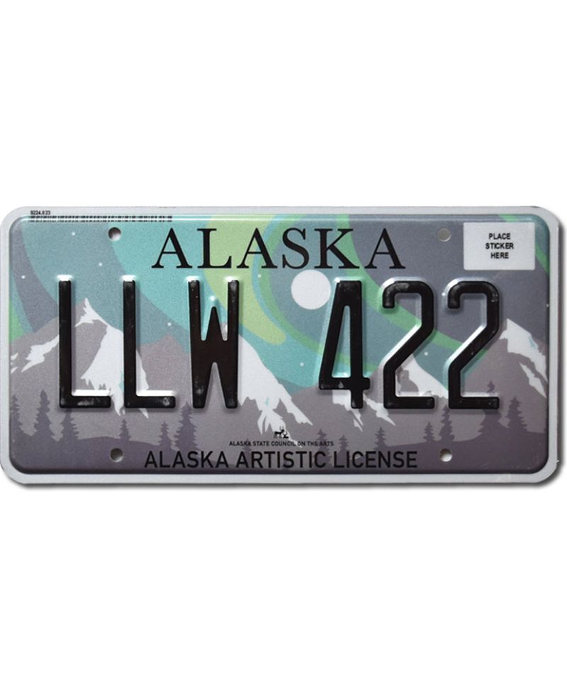 Tablica rejestracyjna USA Alaska Aurora Borealis LLW 422