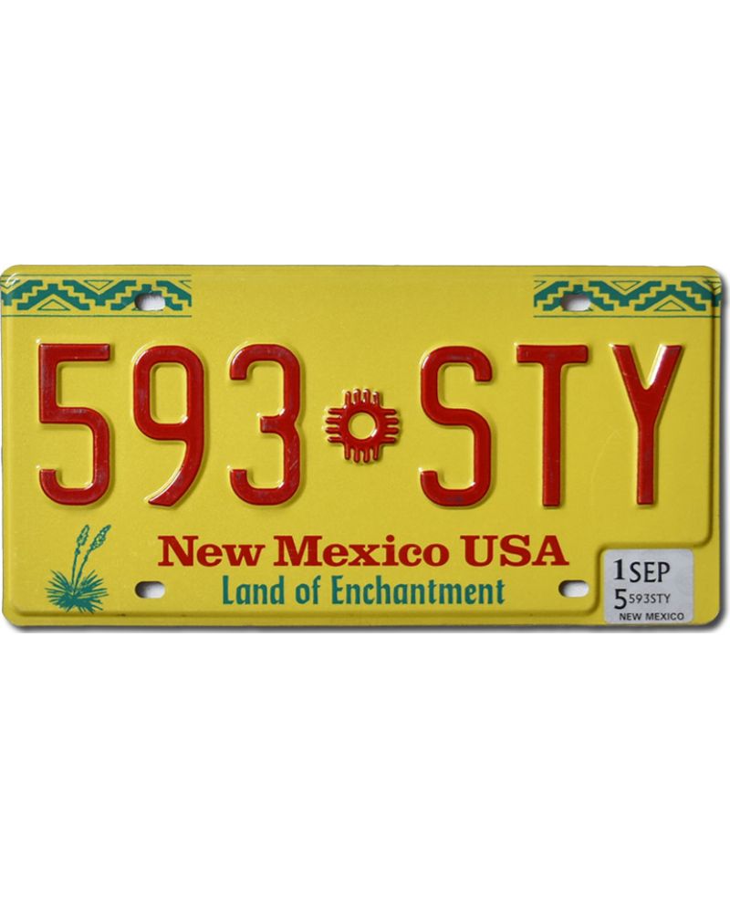 Tablica rejestracyjna USA New Mexico Enchantment 593 STY