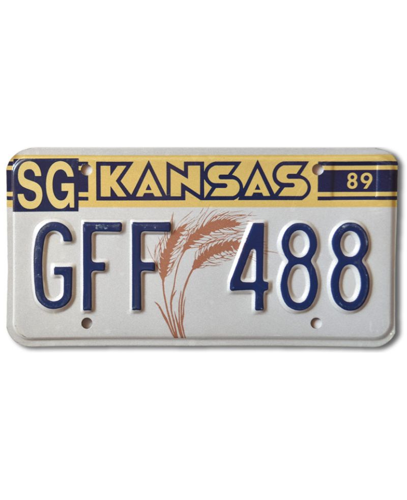Americká SPZ Kansas 1989 Wheat GFF 488