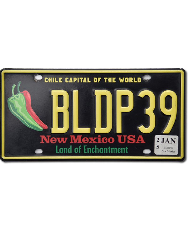 Tablica rejestracyjna USA New Mexico Chile Capital BLDP39