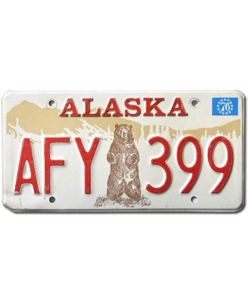 Americká SPZ Alaska 1976 Grizzly Bear AFY 399