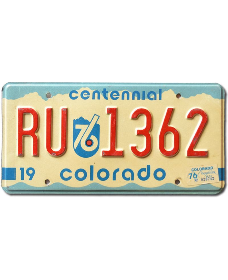 Tablica rejestracyjna USA Colorado Centennial 1975