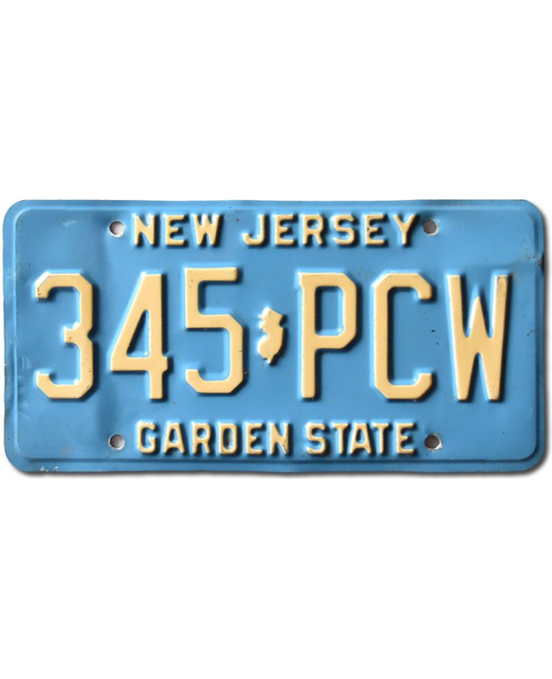 Americká SPZ New Jersey Garden State Blue 345-PCW