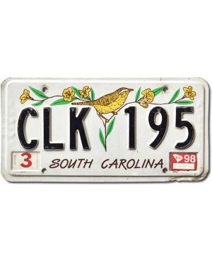 Tablica rejestracyjna USA South Carolina Bird CLK 195
