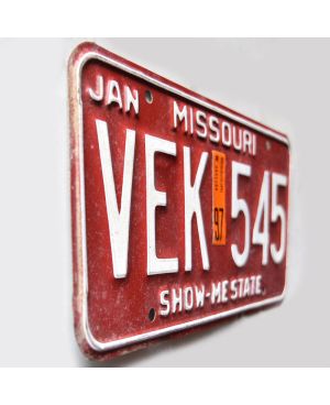 Tablica rejestracyjna USA Missouri 1997 Red VEK 545