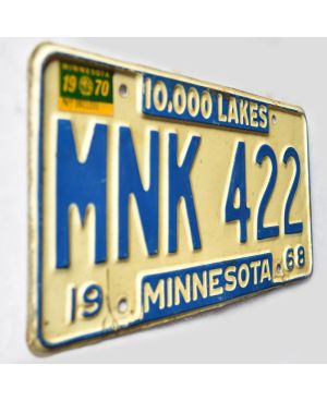Tablica rejestracyjna USA Minnesota Lakes 1968 MNK 422
