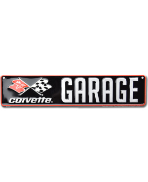 Plechová cedule Corvette Garage 45 cm x 10 cm