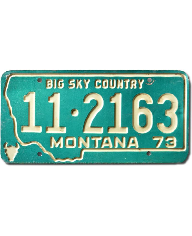 Tablica rejestracyjna USA Montana 1973 Big Sky Country 11.2163