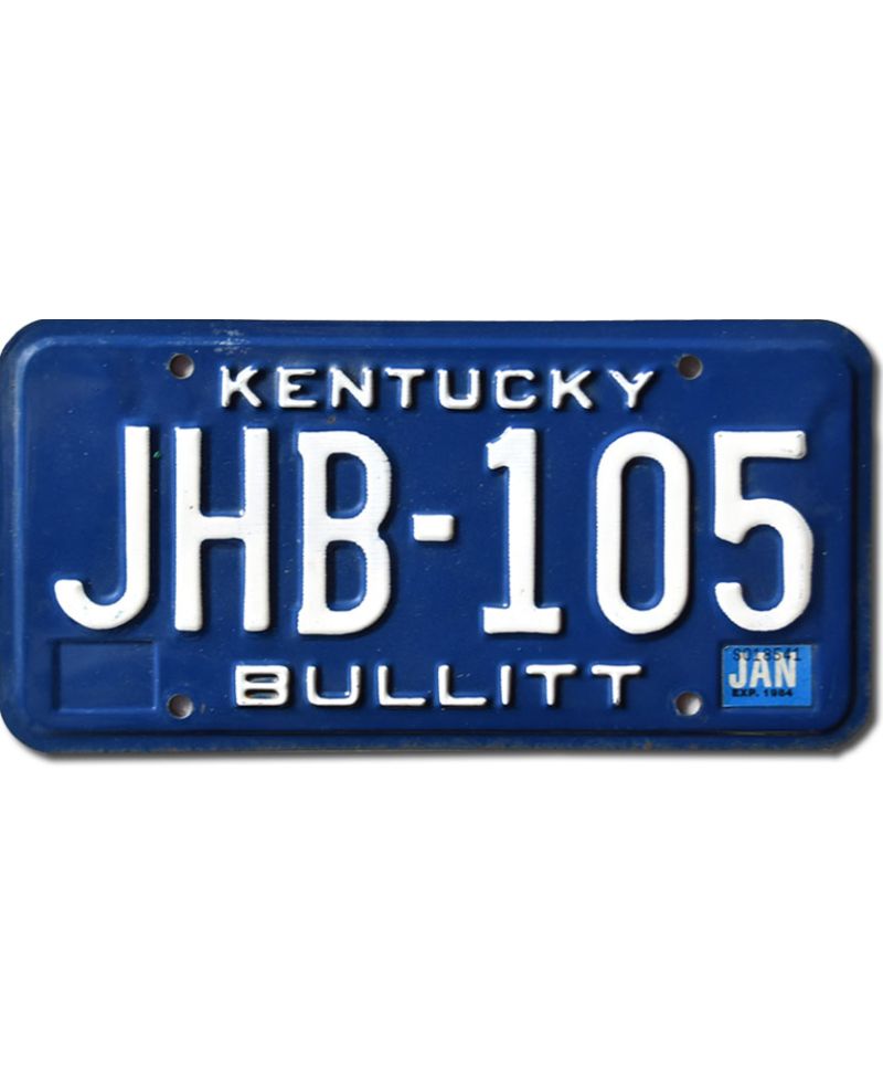 Tablica rejestracyjna USA Kentucky Blue 1984 Bullit JHB-105
