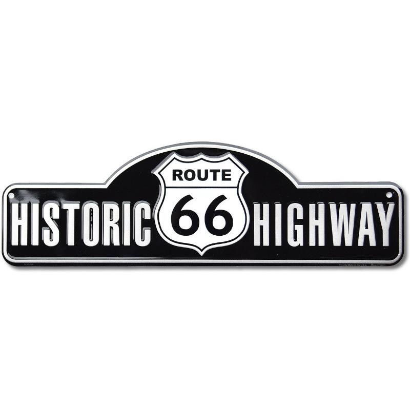 Tablica metalowa Route 66 Highway Old Fashioned 46 cm x 14 cm
