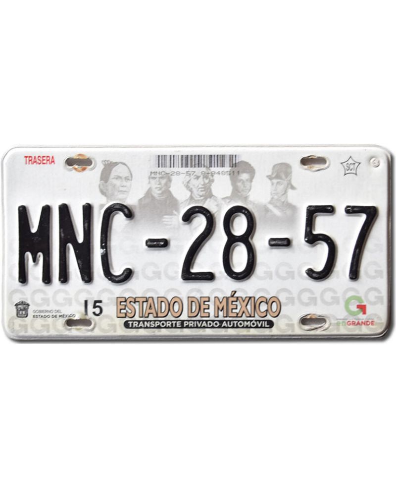 Mexická SPZ Estado de Mexico MNC-28-57