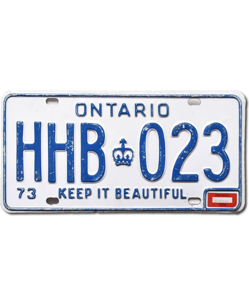 Kanadská SPZ Ontario 1973 Keep Beautiful HHB 023