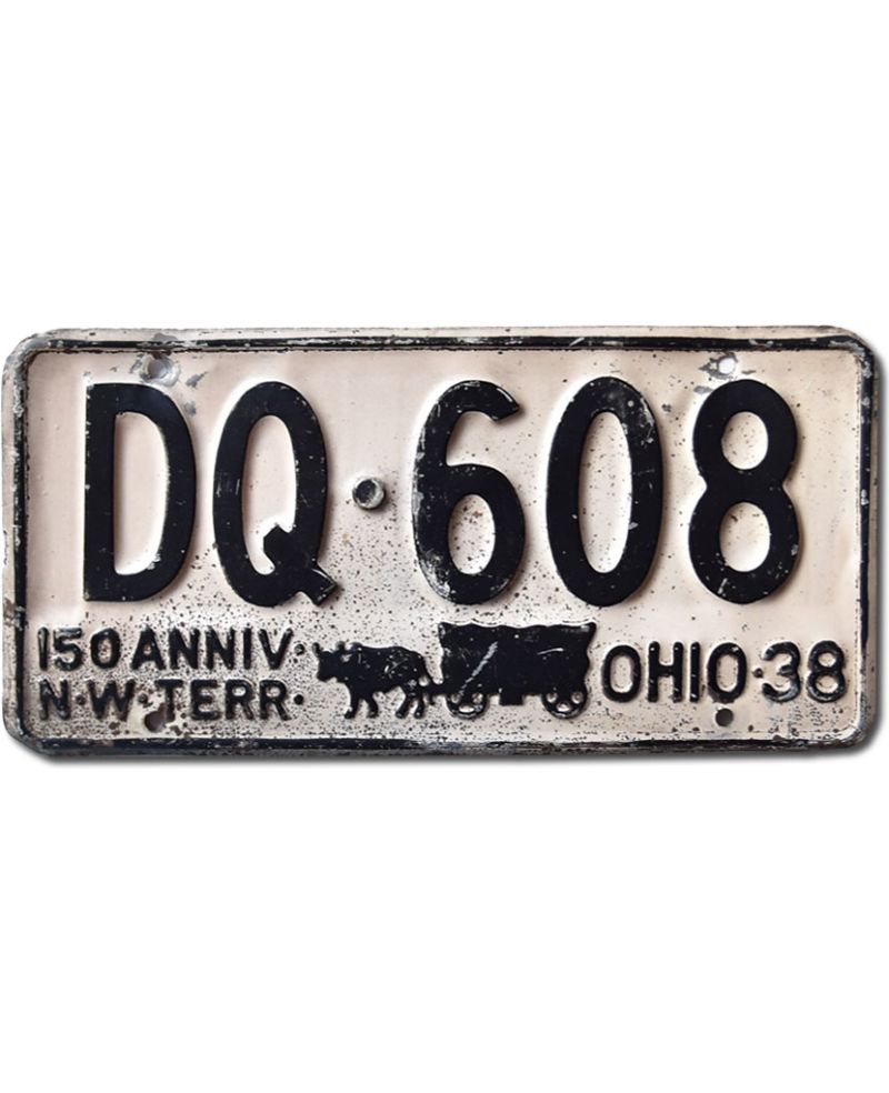Americká SPZ Ohio 1938 Anniversary DQ.608