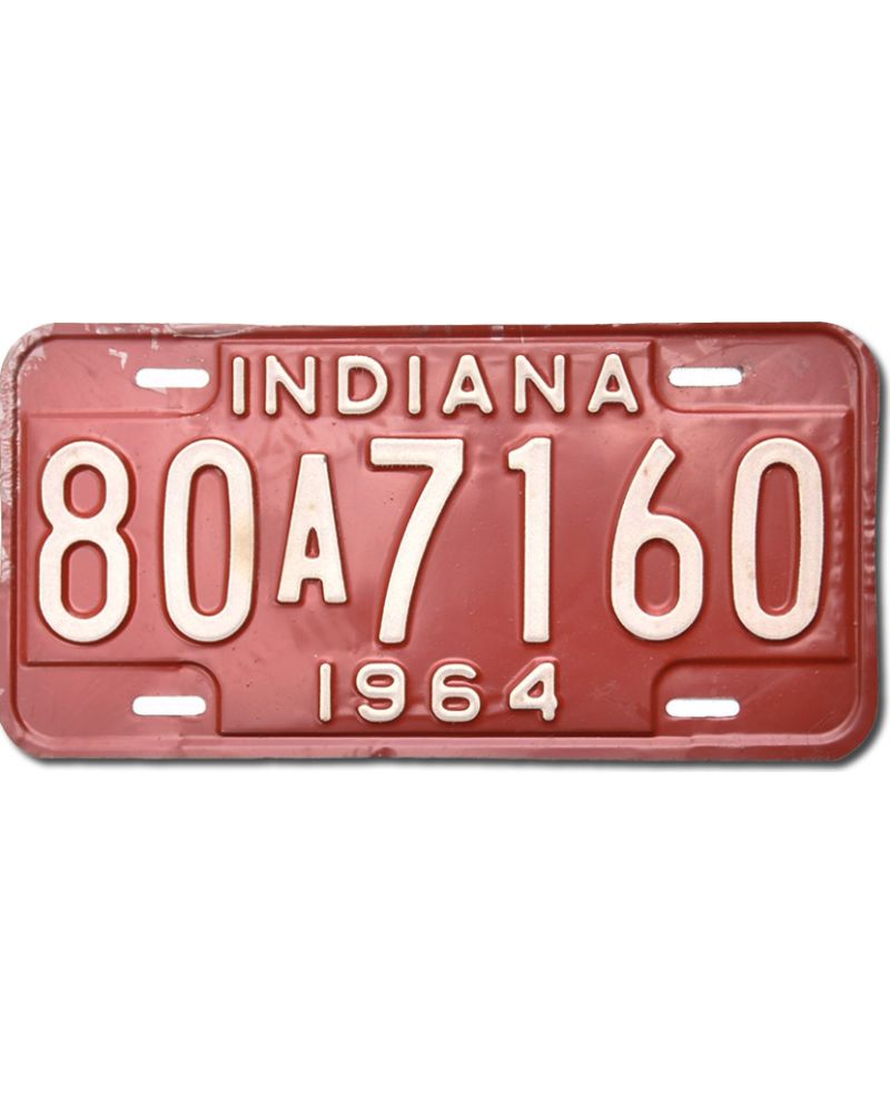Americká SPZ Indiana 1964 Red 80A7160