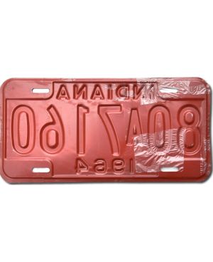 Tablica rejestracyjna USA Indiana 1964 Red 80A7160