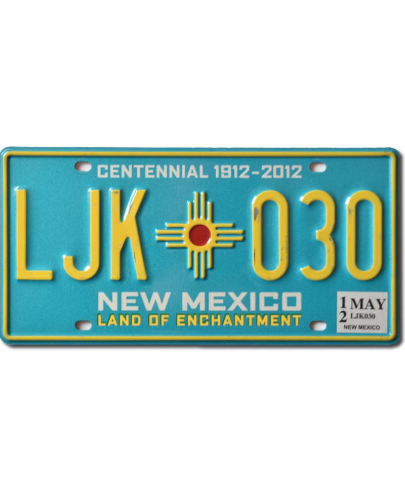 Tablica rejestracyjna USA New Mexico Blue LJK 030
