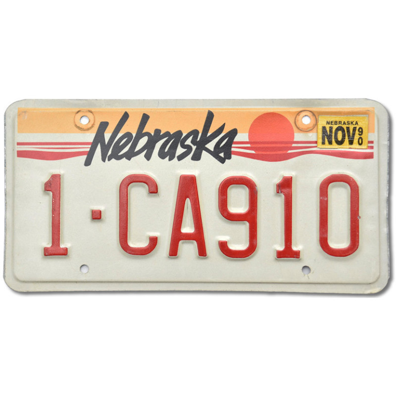 Tablica rejestracyjna USA Nebraska Sun