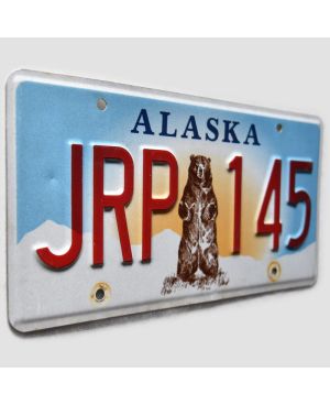 Tablica rejestracyjna USA Alaska Grizzly Bear JRP 145